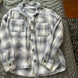Hollister Gray Plaid Shirt